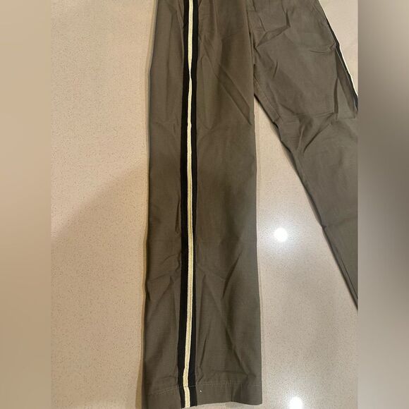 Zadig & Voltaire Pomelo Rip Stop Gray, Black Stripe Chino Women's Pants size 40 - Picture 5 of 12